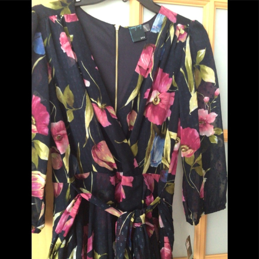 Floral High-Low Wrap Dress